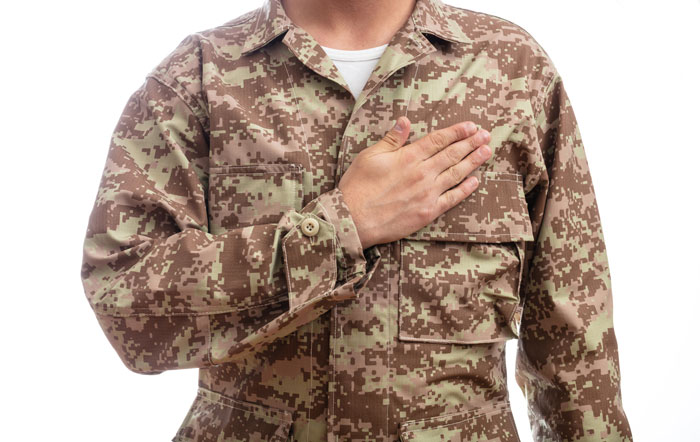 Soldier Hand on Heart